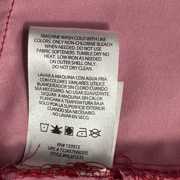 Woolrich Red Raincoat, Lightweight, Hooded, Zipper & Button Closure, Women's XXL - Picture 11 of 16